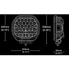 Lightforce BEAST 230mm LED fényszóró pár  - 2 x BEAST fényszóró, szúrófény takaróval & extra borostyán takaróval