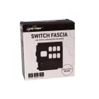 LightFORCE Replacement Switch Fascia suitable for Toyota Landcruiser 200 Series - Black - accepts TY4 Switches