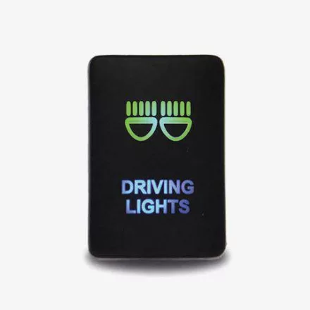 LightFORCE On / Off Switch with Green / Green LEDs and Driving Light icon suitable for Hilux 2015 - Current