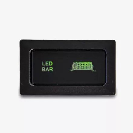 LightFORCE On / Off Switch with Green / Green LEDs and LED Bar icon suitable for Toyota 80 Series