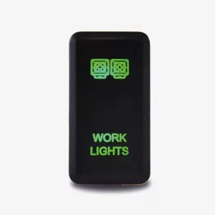 Lightforce On/Off kapcsoló – Work Lights ikon, zöld/zöld LED, Toyota modellekhez