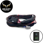 LightFORCE BEAST 230mm 12V Wiring Harness Kit - Universal - Includes complete loom with relay, HB3 & H4 Patch Harnesses and Universal Dash Mount Switch with TY2 Insert option