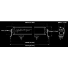 Lightforce 20” (508 mm) dupla soros VIPER LED Fényhíd – Amber Lencsék – 40 × 3 W – csak terephasználatra