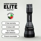 LightFORCE Night Hunter Elite 4 Colour LED Kit - Complete with torch, battery, USB-C charger, remote pressure switch & canvas zip bag