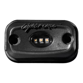   LightFORCE ROK Amber LED9W flood surface mountable work light with flat and tube mounts