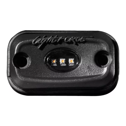 LightFORCE ROK Amber LED9W flood surface mountable work light with flat and tube mounts