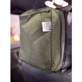 Velcro toiletry bag, green