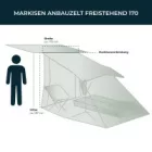 VICKYWOOD Freestanding Side Awning Room - Grey