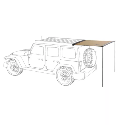 VICKYWOOD 140 cm Rear Car Awning - Earthy Yellow