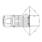 VICKYWOOD  180°LEAF 150 cm Rear Awning - Grey