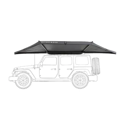 VICKYWOOD 180° Awning LEAF 200 cm - grey