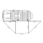 VICKYWOOD 180° Awning LEAF 200 cm - grey