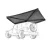 VICKYWOOD BRANCH 270° Softcover Awning Passenger Side 200 cm - grey