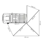 270° Awning LEAF Left 250 cm grey