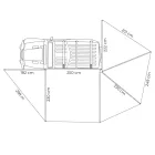 VICKYWOOD LEAF EXTENDED 270° Előtető - Jobbos 250 cm Szürke