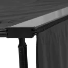 VICKYWOOD Oldalfal 200 x 220 cm - Fekete